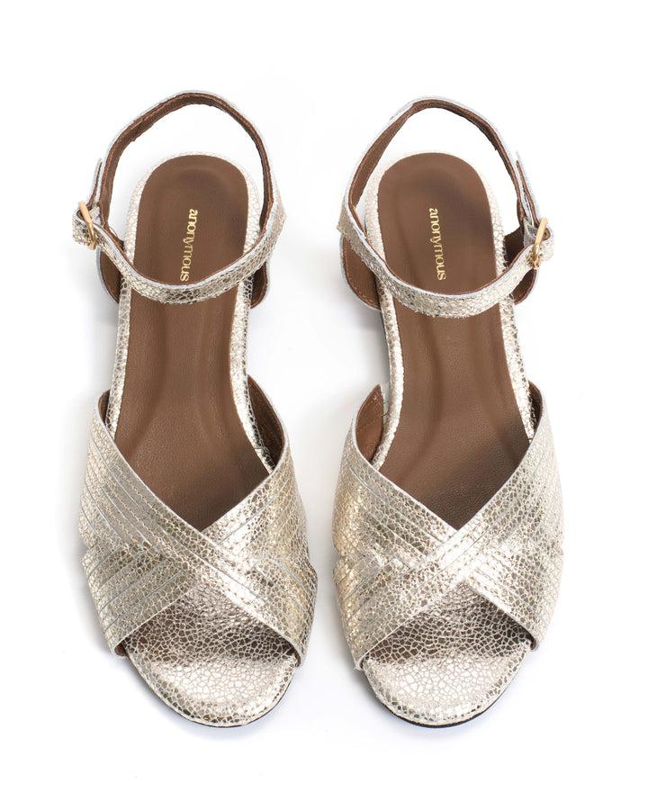 Anonymous Copenhagen Niabi 10 Crackled Metallic Goat Champagne