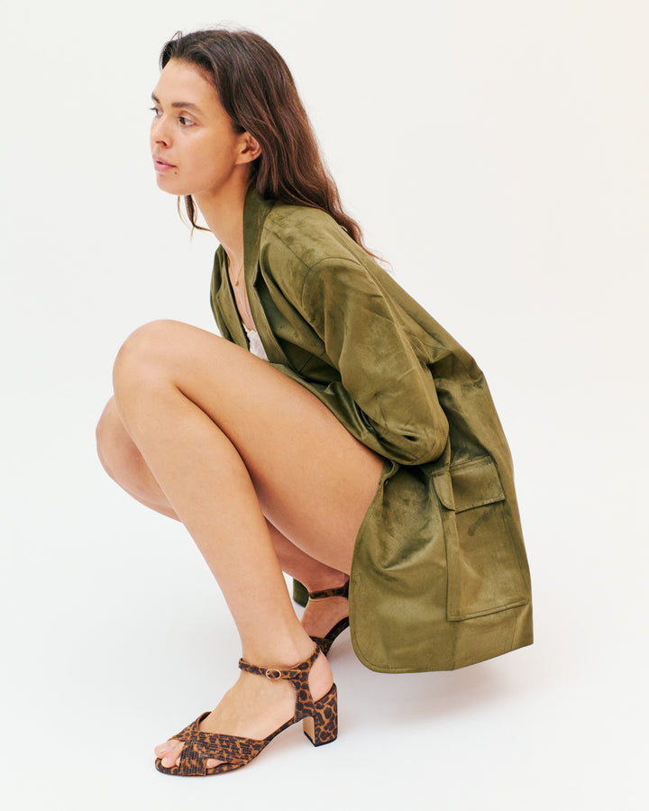 Anonymous Copenhagen Niabi 50 Calf Suede Print Leopard