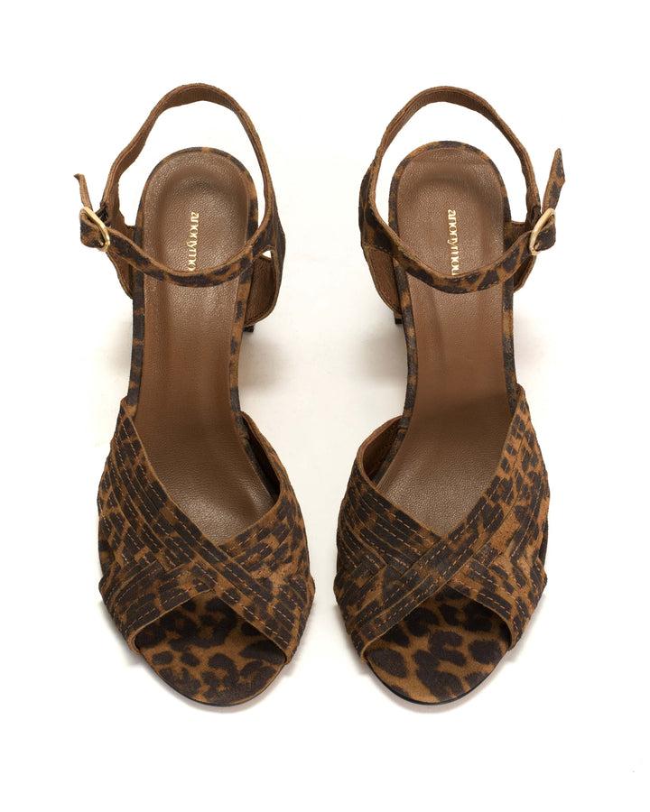 Anonymous Copenhagen Niabi 50 Calf Suede Print Leopard