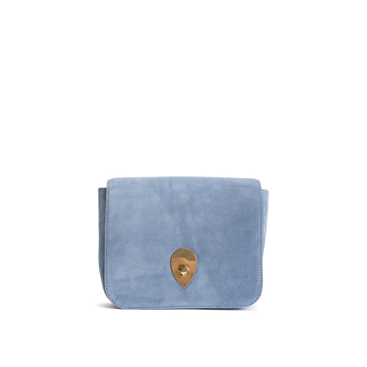 anonymous copenhagen Nielle petite crossover bag Calf suede Lichen blue