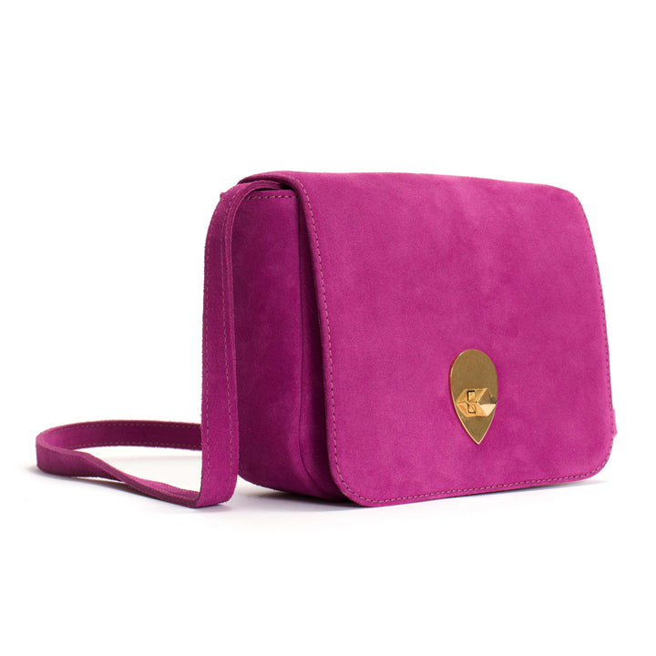 Anonymous Copenhagen Nielle Petite Crossover Bag Calf Suede Raspberry