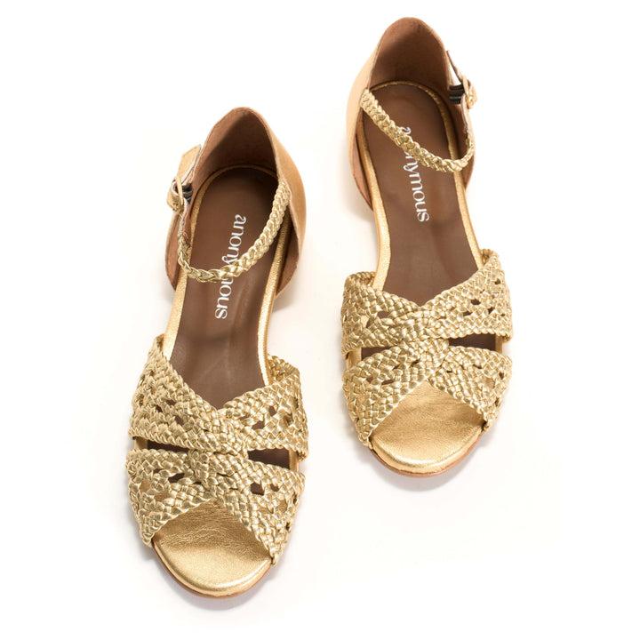 Anonymous Copenhagen Olina 20 Hand-braided Leather Gold