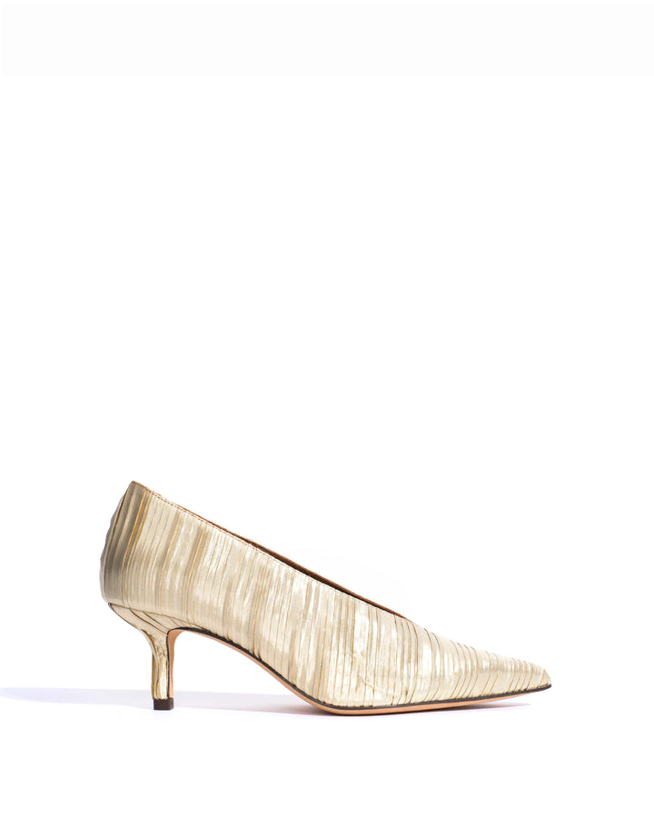 anonymous copenhagen Phia 55 pin Pleated satin Champagne