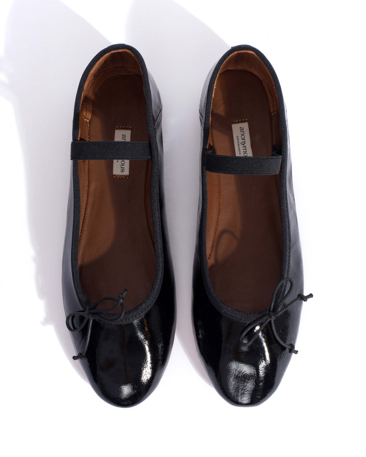 Anonymous Copenhagen Rhina Crinkled Polished Goat Black