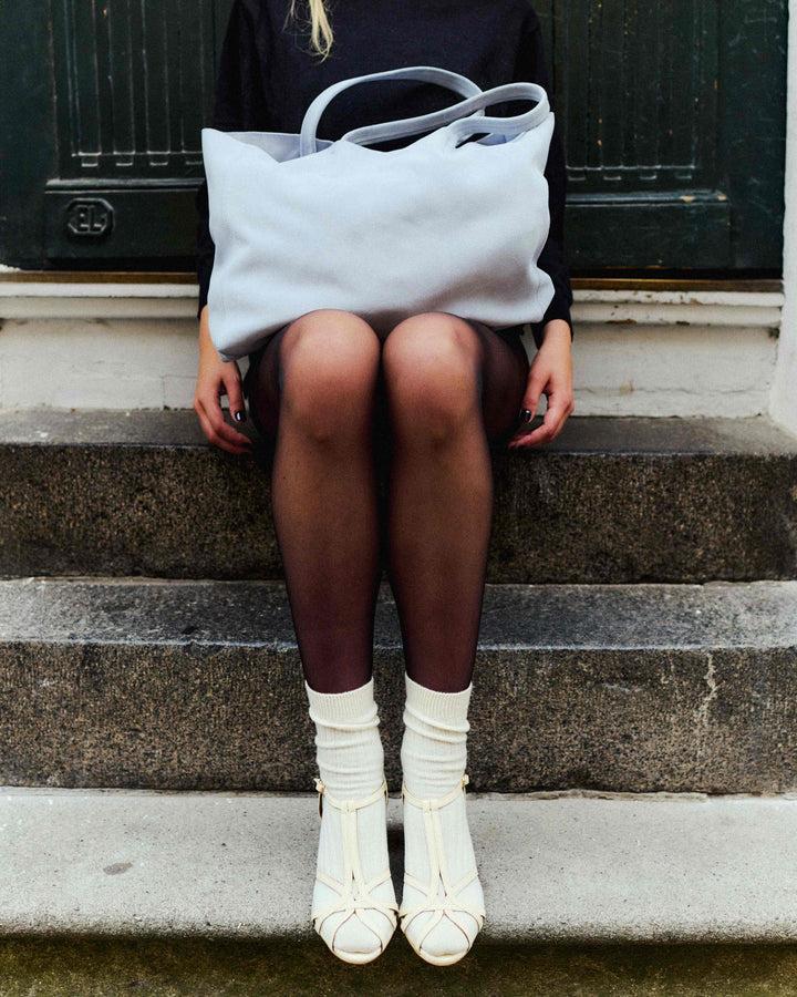 Anonymous Copenhagen Ruba Shopper Calf Suede Lichen Blue