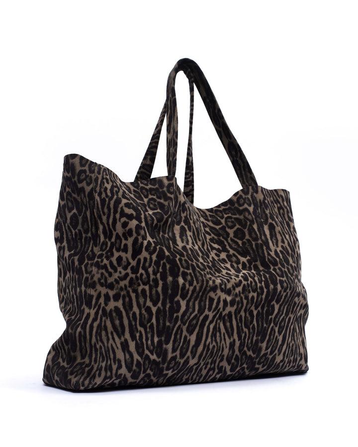 Anonymous Copenhagen Ruba Shopper Calf Suede Print Snow Leopard