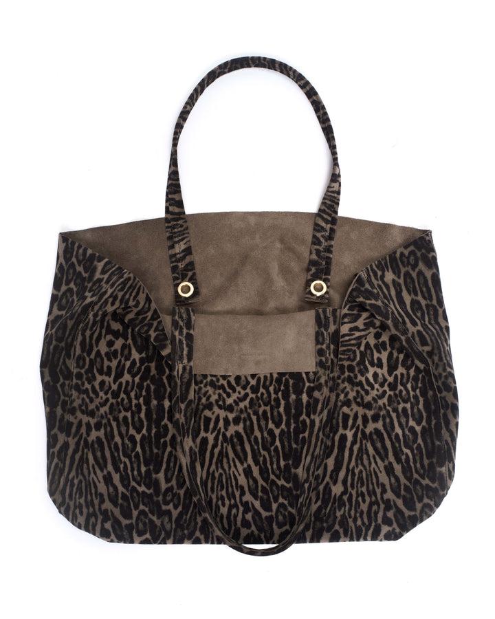 Anonymous Copenhagen Ruba Shopper Calf Suede Print Snow Leopard
