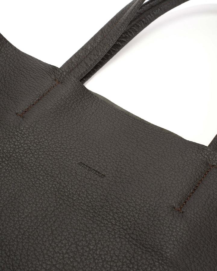 Anonymous Copenhagen Ruba Shopper Grained Chevre Goat Coffee Brown