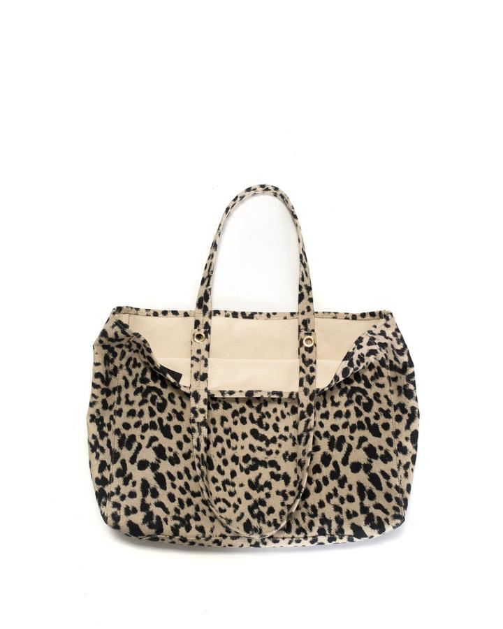 Anonymous Copenhagen Ruba Shopper Natural Cotton-linen Leopard