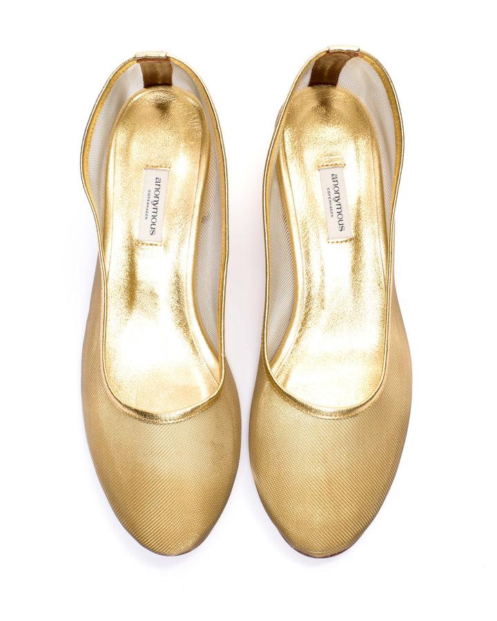 Anonymous Copenhagen Sacha 40 Mesh Metallic Goat U0026 Mesh Gold