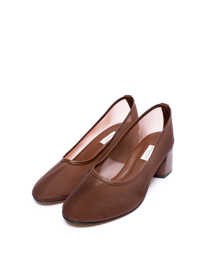Anonymous Copenhagen Sacha 40 Mesh Shiny Lamb U0026 Mesh Chocolate