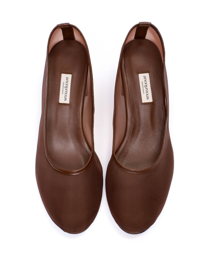 Anonymous Copenhagen Sacha 40 Mesh Shiny Lamb U0026 Mesh Chocolate