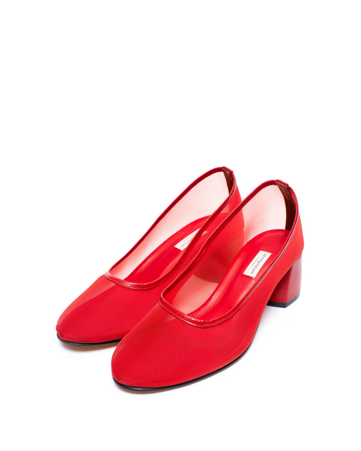 Anonymous Copenhagen Sacha 40 Mesh Shiny Lamb U0026 Mesh Ruby Red