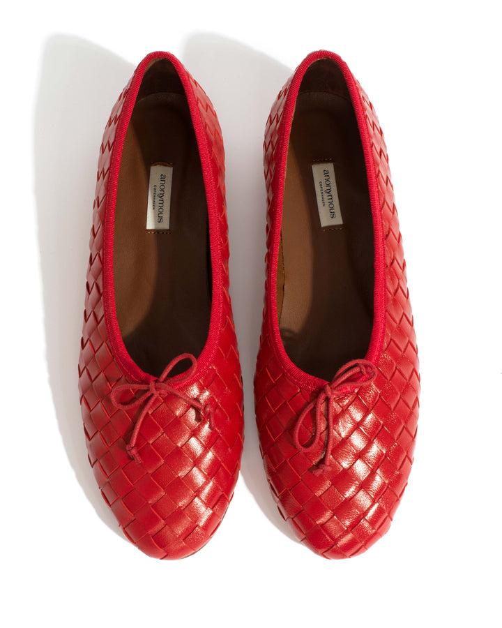 Anonymous Copenhagen Sacha Interlace Shiny Lamb Ruby Red