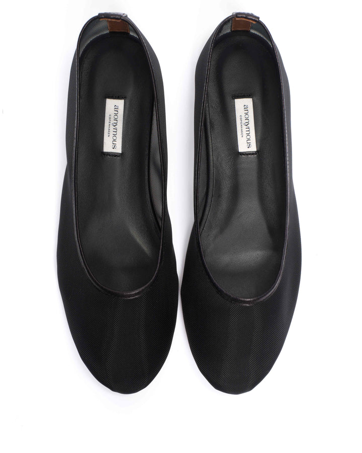 Anonymous Copenhagen Sacha Mesh Shiny Lamb U0026 Mesh Black