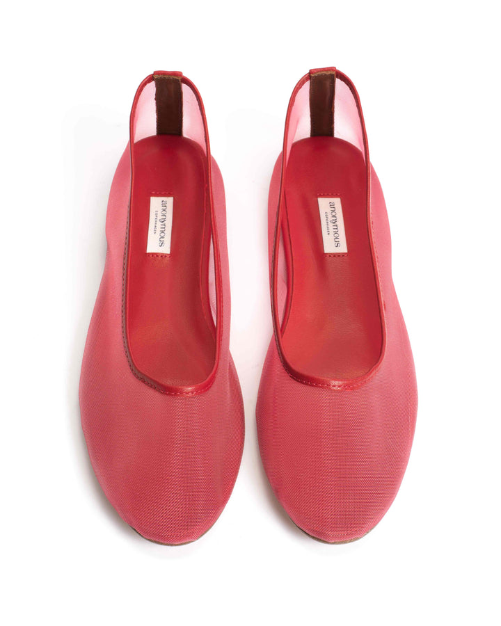 Anonymous Copenhagen Sacha Mesh Shiny Lamb U0026 Mesh Ruby Red