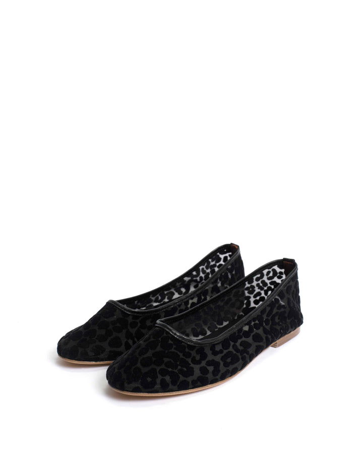 Anonymous Copenhagen Sacha Mesh Shiny Lamb U0026 Mesh Velvet Leopard Black