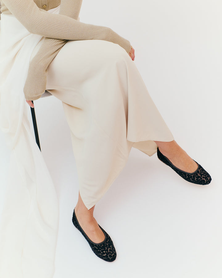 Anonymous Copenhagen Sacha Mesh Shiny Lamb U0026 Mesh Velvet Leopard Black