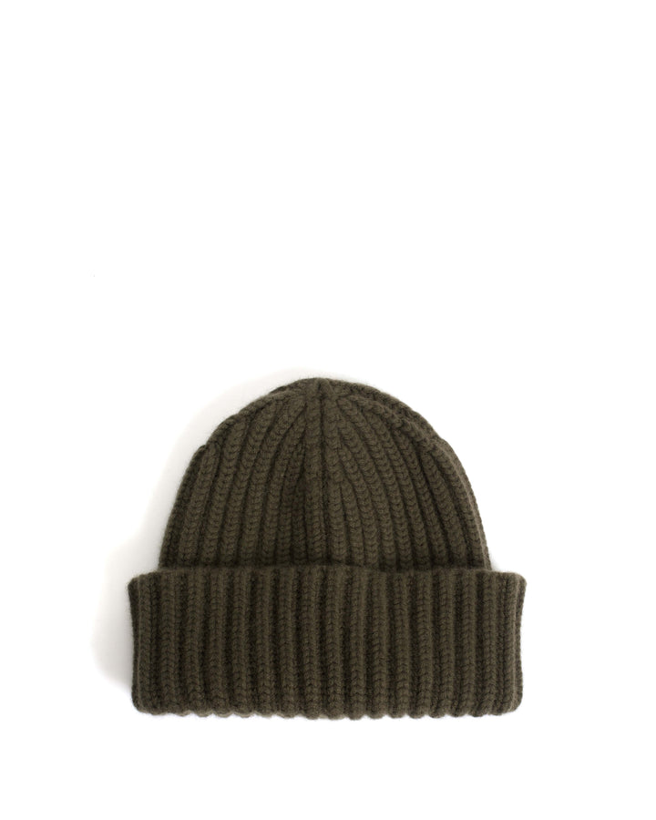 Anonymous Copenhagen Sandra Beanie 100% Cashmere Olive Green