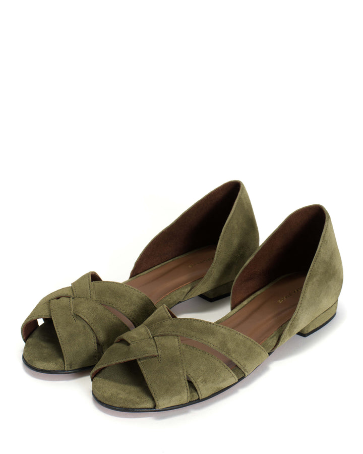 Anonymous Copenhagen Sanni 20 Calf Suede Olive Green