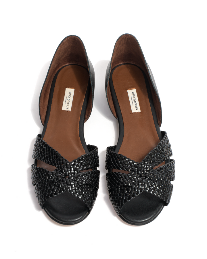Anonymous Copenhagen Sanni 20 Hand-braided Hand-braided Leather Black