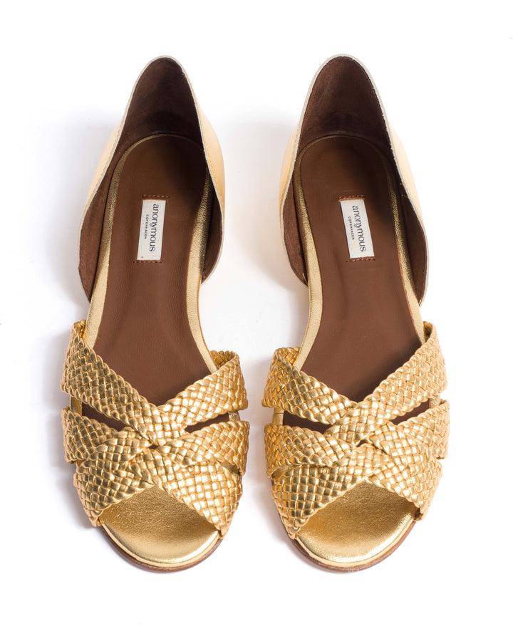 Anonymous Copenhagen Sanni 20 Hand-braided Hand-braided Leather Gold