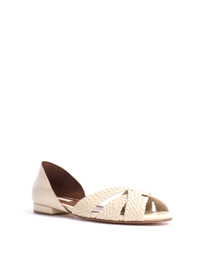 Anonymous Copenhagen Sanni 20 Hand-braided Hand-braided Leather White Sand