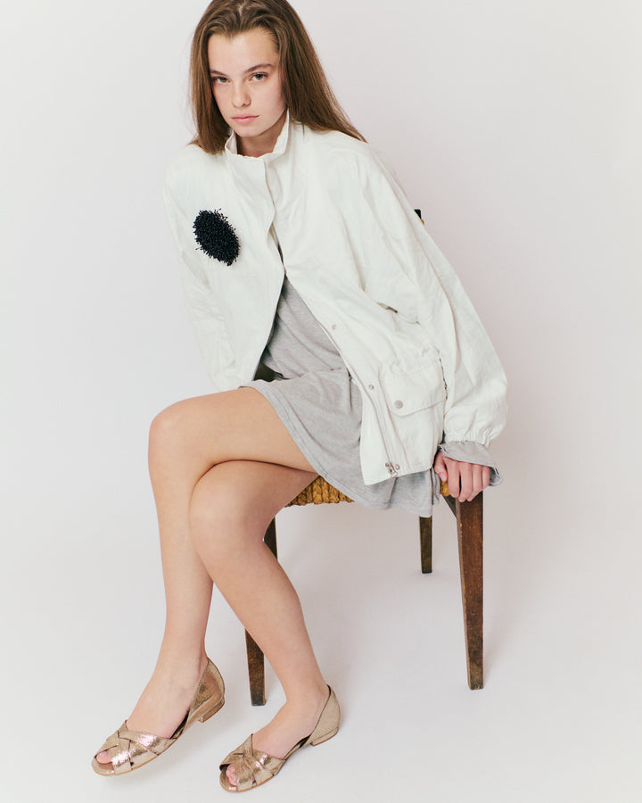 Anonymous Copenhagen Sanni 20 Lizard Metallic Goat Vintage Champagne