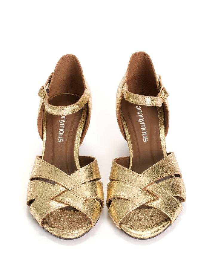 Anonymous Copenhagen Sanni 50 Cone Crackled Metallic Goat Gold