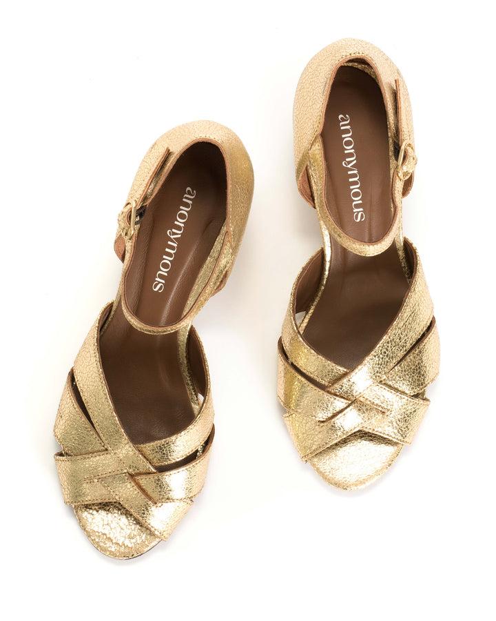 Anonymous Copenhagen Sanni 50 Cone Crackled Metallic Goat Gold