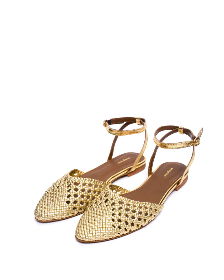 Anonymous Copenhagen Senara 10 Hand-braided Leather Gold