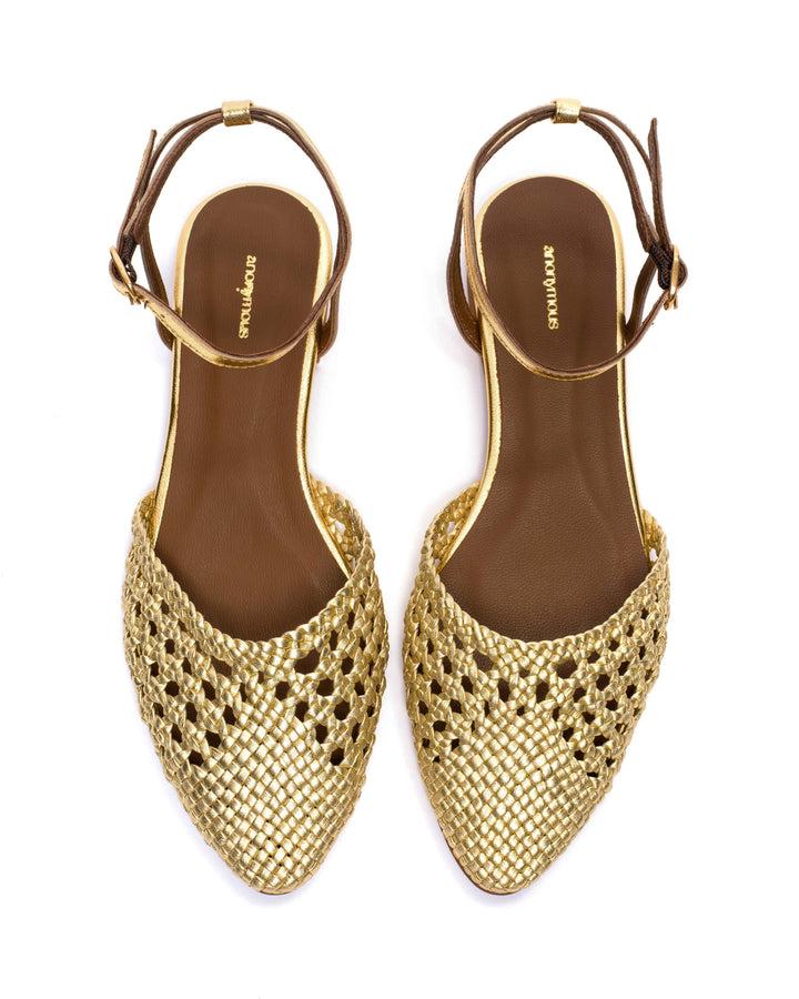 Anonymous Copenhagen Senara 10 Hand-braided Leather Gold