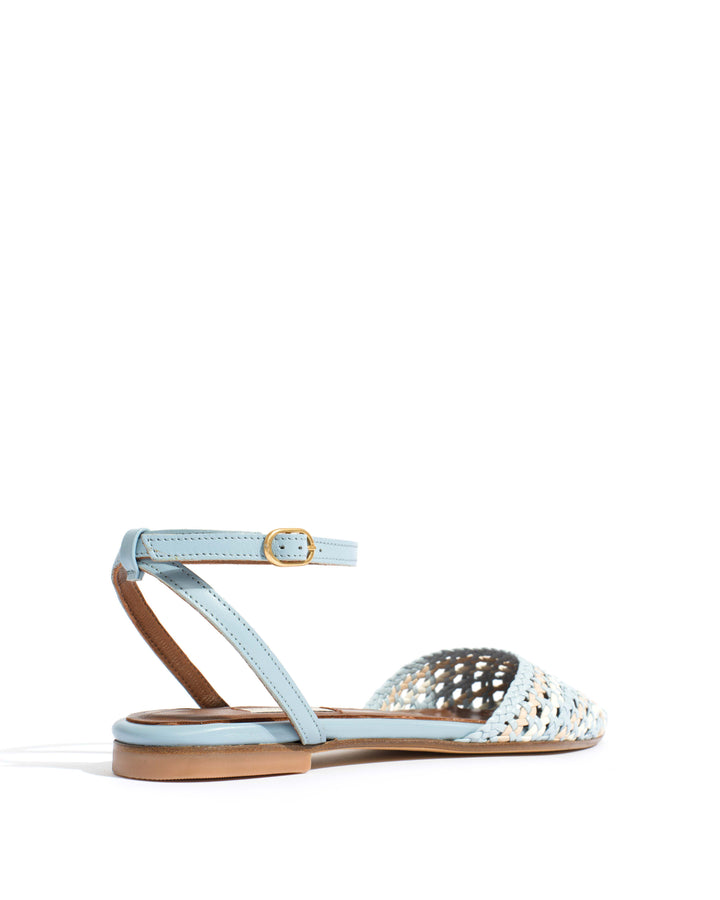 Anonymous Copenhagen Senara 10 Hand-braided Leather Lichen Blue Mix