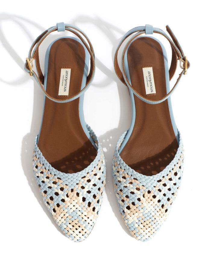 Anonymous Copenhagen Senara 10 Hand-braided Leather Lichen Blue Mix