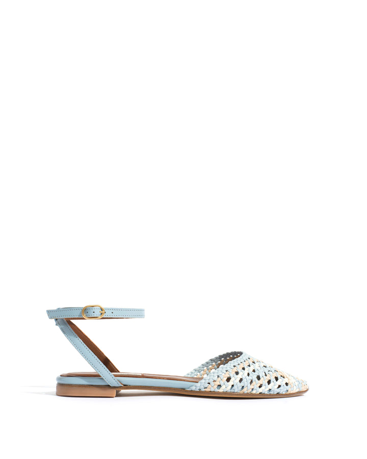 anonymous copenhagen Senara 10 Hand-braided leather Lichen blue mix