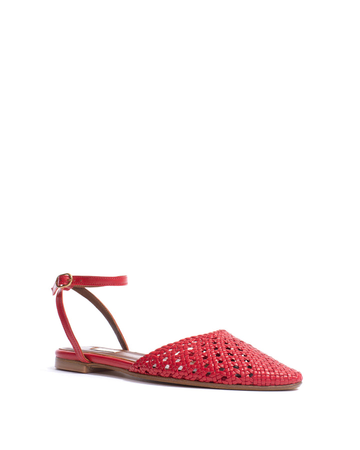 Anonymous Copenhagen Senara 10 Hand-braided Leather Ruby Red