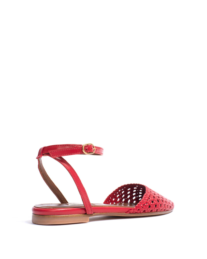 Anonymous Copenhagen Senara 10 Hand-braided Leather Ruby Red