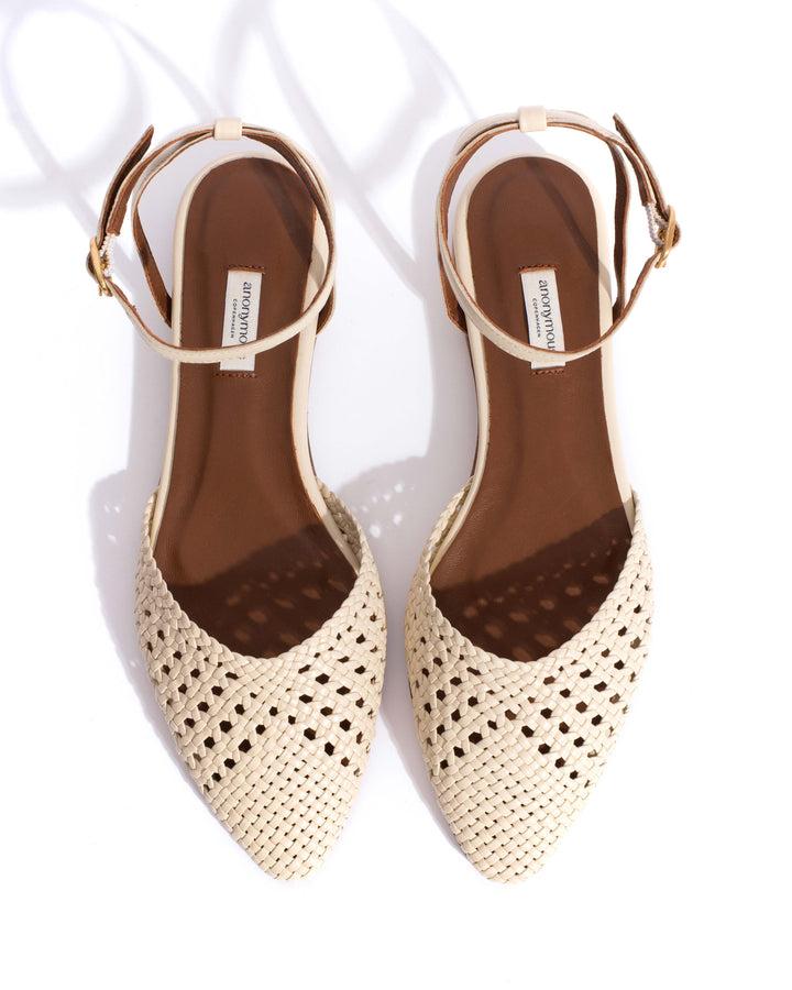 Anonymous Copenhagen Senara 10 Hand-braided Leather White Sand