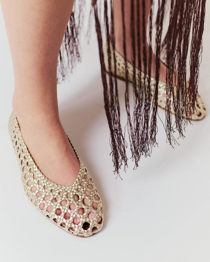 Anonymous Copenhagen Sessi 10 Hand-braided Leather Champagne