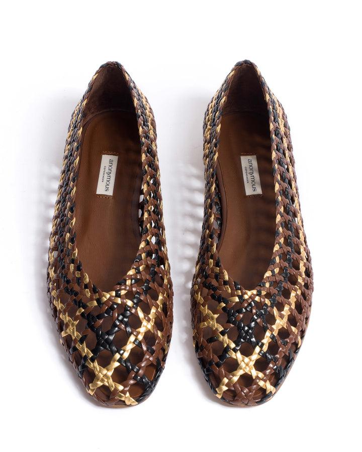 Anonymous Copenhagen Sessi 10 Hand-braided Leather Chocolate Mix