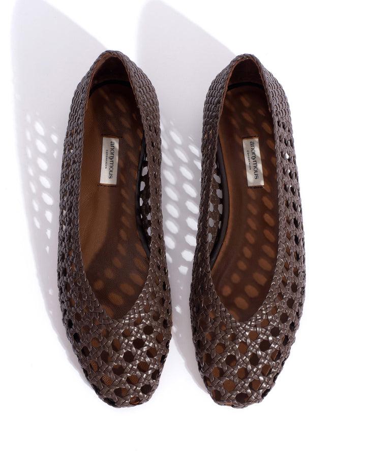 Anonymous Copenhagen Sessi 10 Hand-braided Leather Coffee Brown