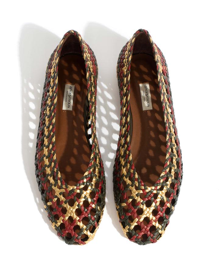 Anonymous Copenhagen Sessi 10 Hand-braided Leather Moss Green Mix