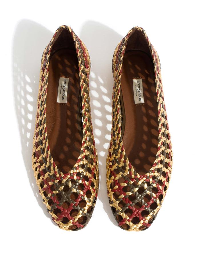 Anonymous Copenhagen Sessi 10 Hand-braided Leather Olive Green Mix