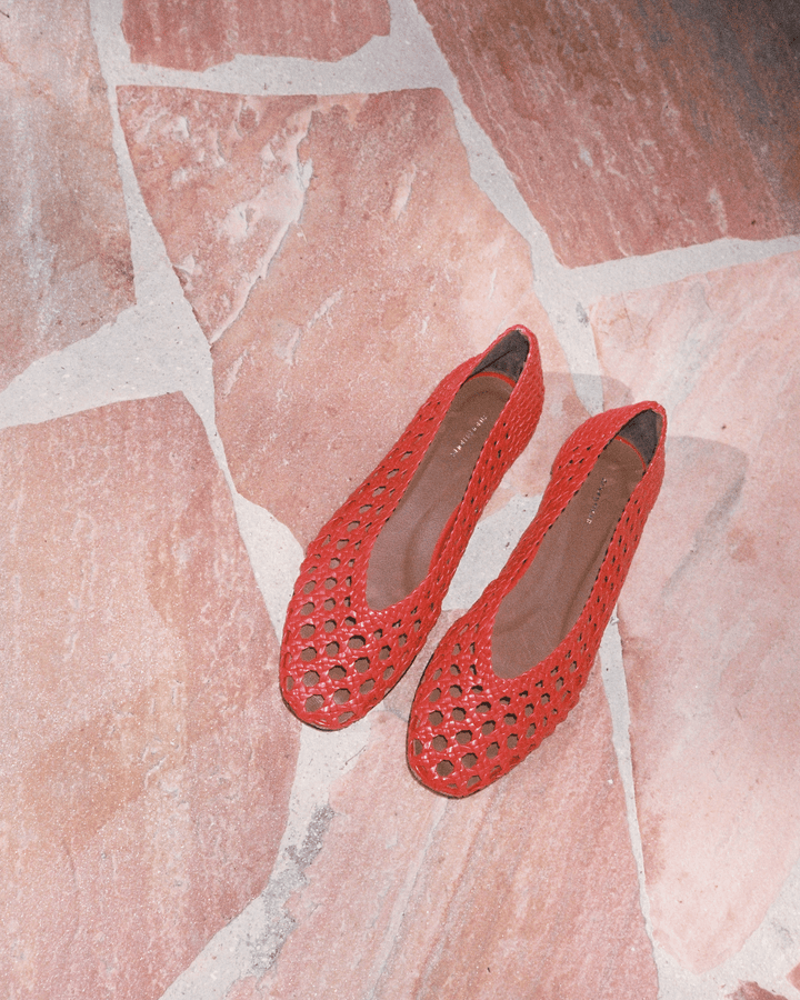 Anonymous Copenhagen Sessi 10 Hand-braided Leather Ruby Red