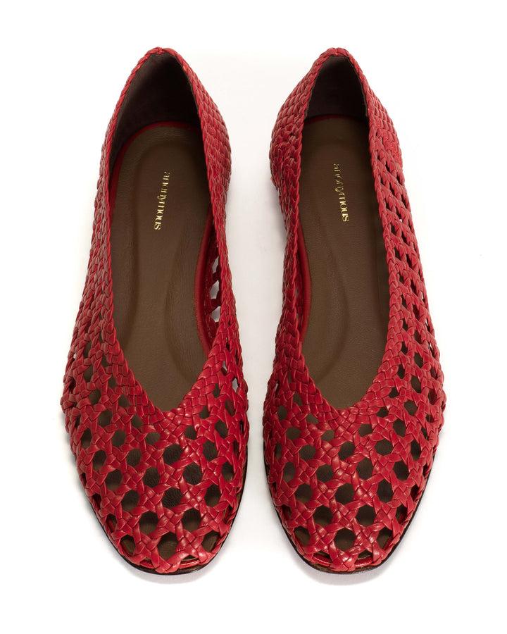 Anonymous Copenhagen Sessi 10 Hand-braided Leather Ruby Red