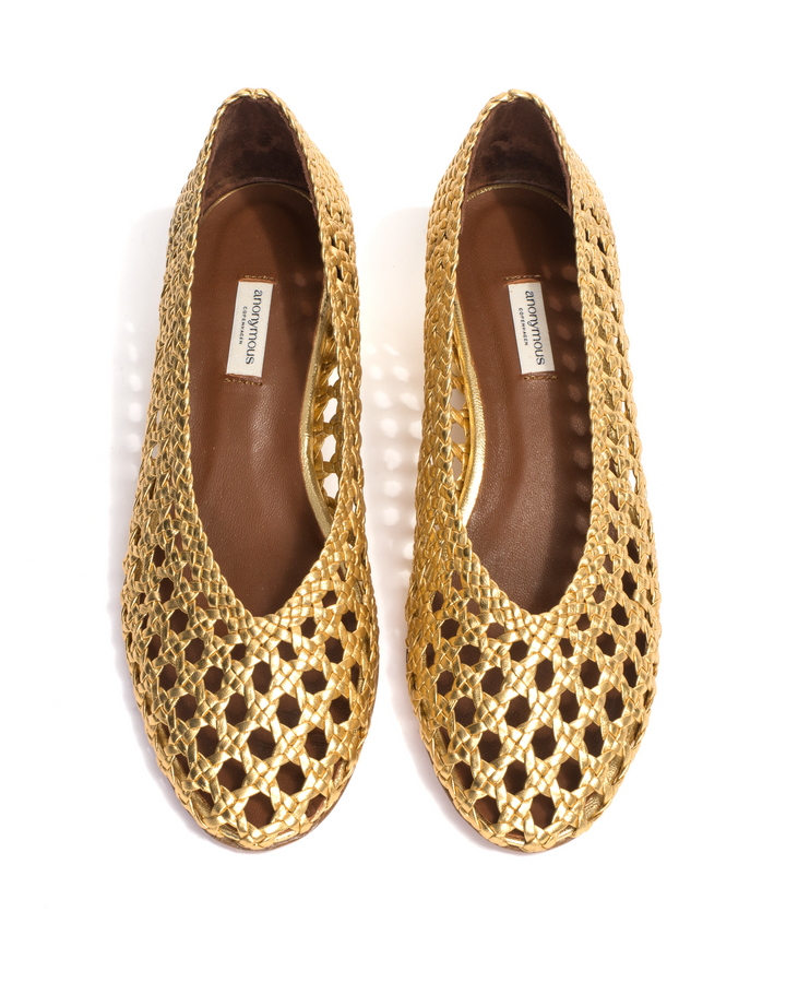 Anonymous Copenhagen Sessi 40 Hand-braided Leather Gold