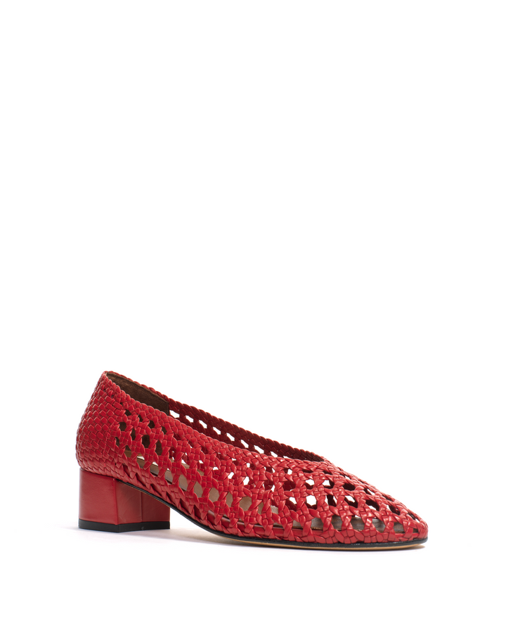 Anonymous Copenhagen Sessi 40 Hand-braided Leather Ruby Red