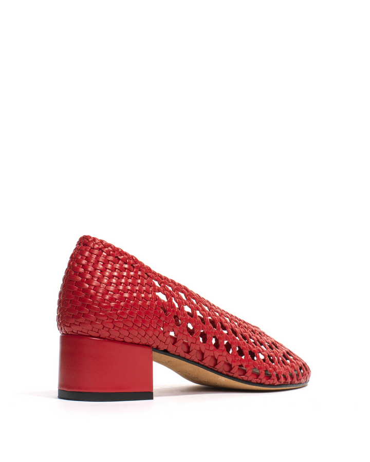 Anonymous Copenhagen Sessi 40 Hand-braided Leather Ruby Red