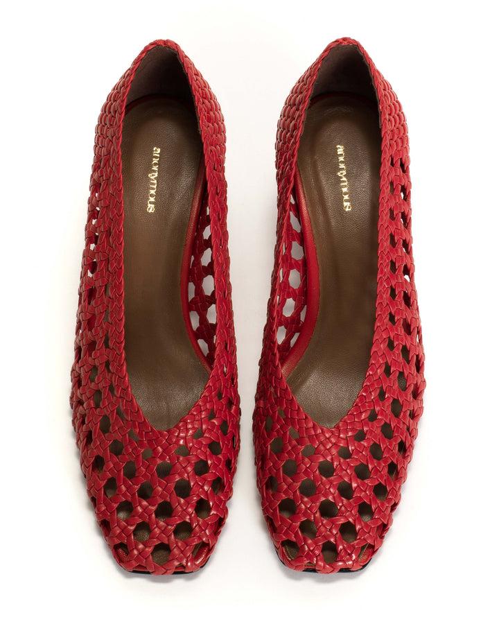 Anonymous Copenhagen Sessi 60 Hand-braided Leather Ruby Red