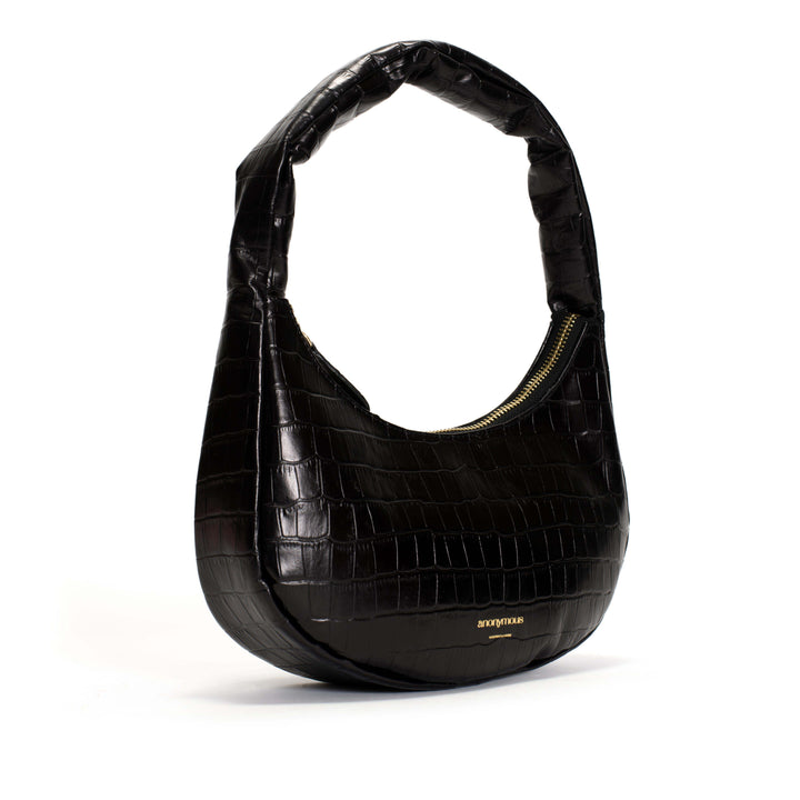 Anonymous Copenhagen Shane Petite Pillow Bag Croco Calf Black